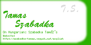 tamas szabadka business card